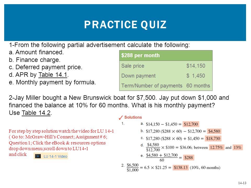 INSTALLMENT BUYING Chapter Fourteen McGraw-Hill/Irwin - ppt download